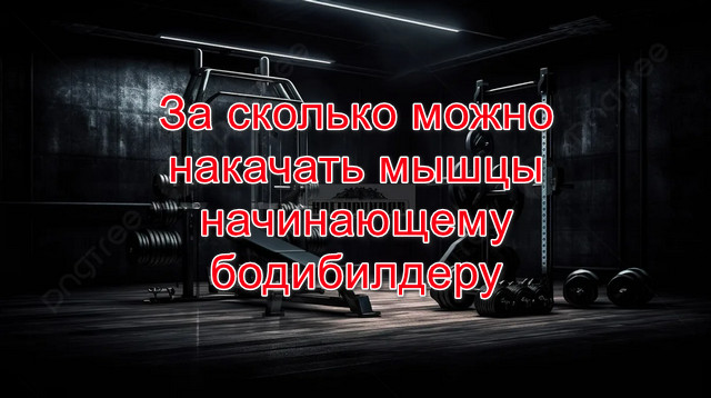 За сколько можно накачать мышцы начинающим